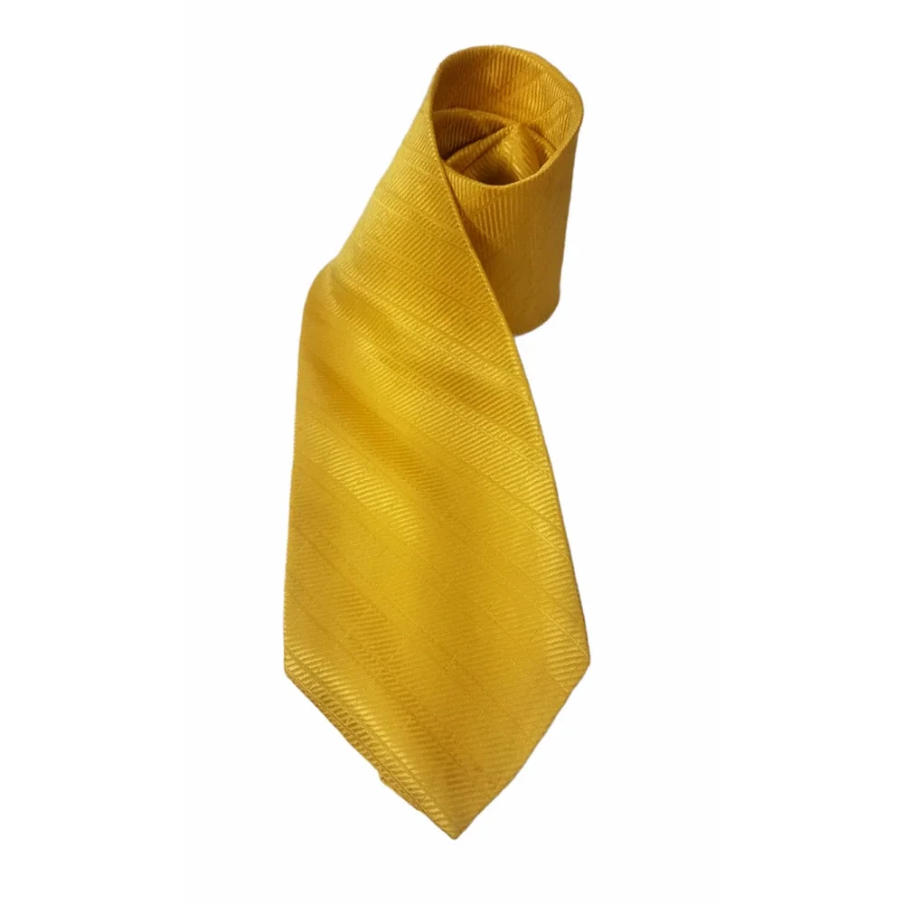 Geoffrey Beene Men's Handmade Silk Tie Geometric Yellow 58 x 3 NWOT
